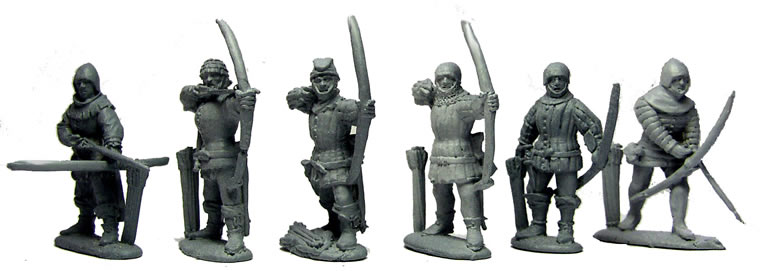 AO2 Archers nocking, drawing and loosing - Perry Miniatures